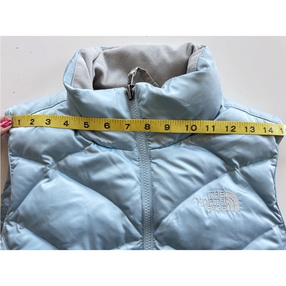 Vintage Y2K The North Face 550 Quilted Down Vest Baby Blue Puffer Jacket Small - Picture 9 of 15